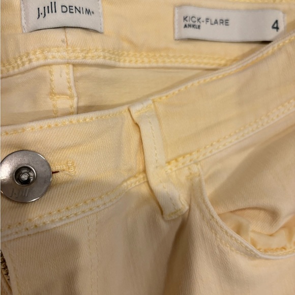 J. Jill Cropped High Waisted Yellow Jeans Size 4 - Picture 10 of 10